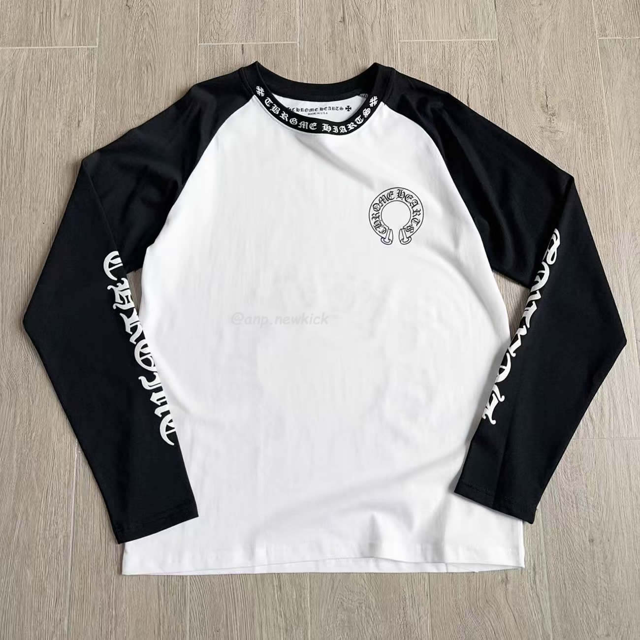 Chrome Hearts Horseshoe Baseball Shirt White Black (5) - www.newkick.vip